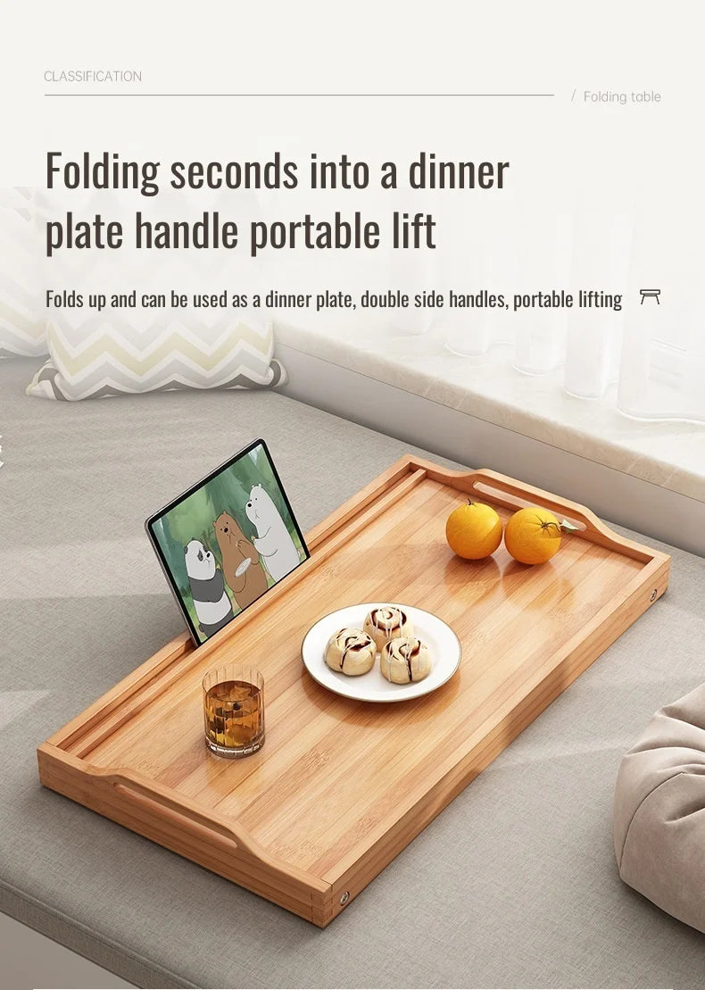 Square Folding Tea Table – Lightweight Tatami Floor Desk