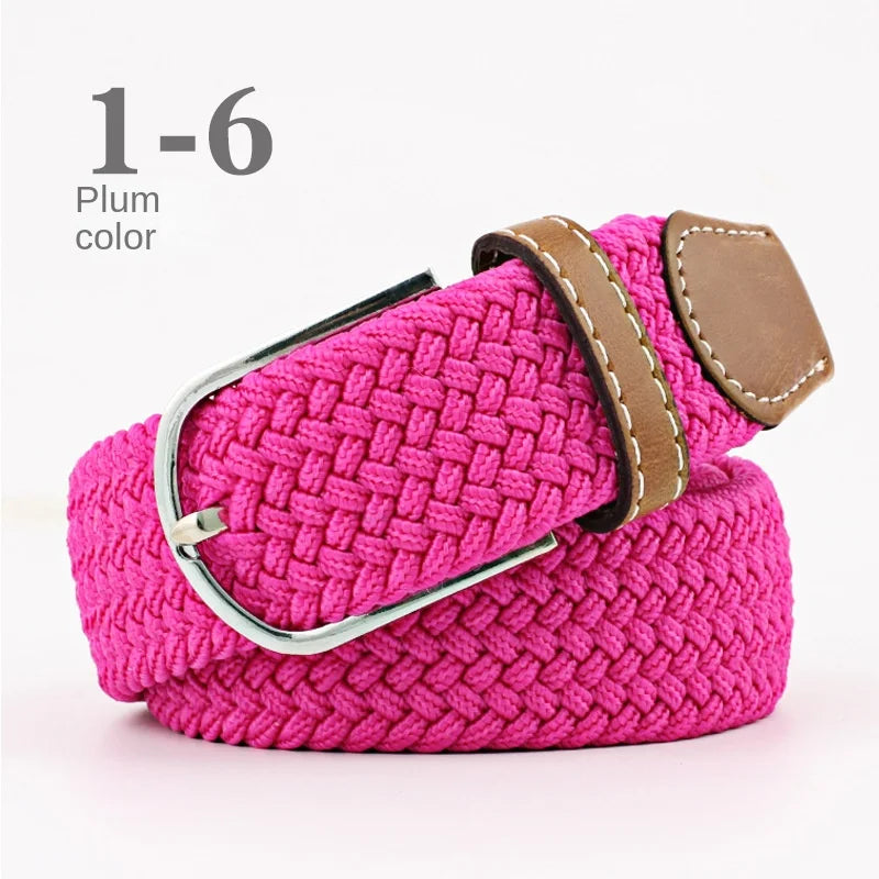 Unisex Colorful Canvas Belt – 107/120cm Casual Luxury Nylon Girdle for Men & Women