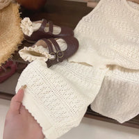 Girls’ Summer Knitted Two-Piece Set Vest & Pants 2024
