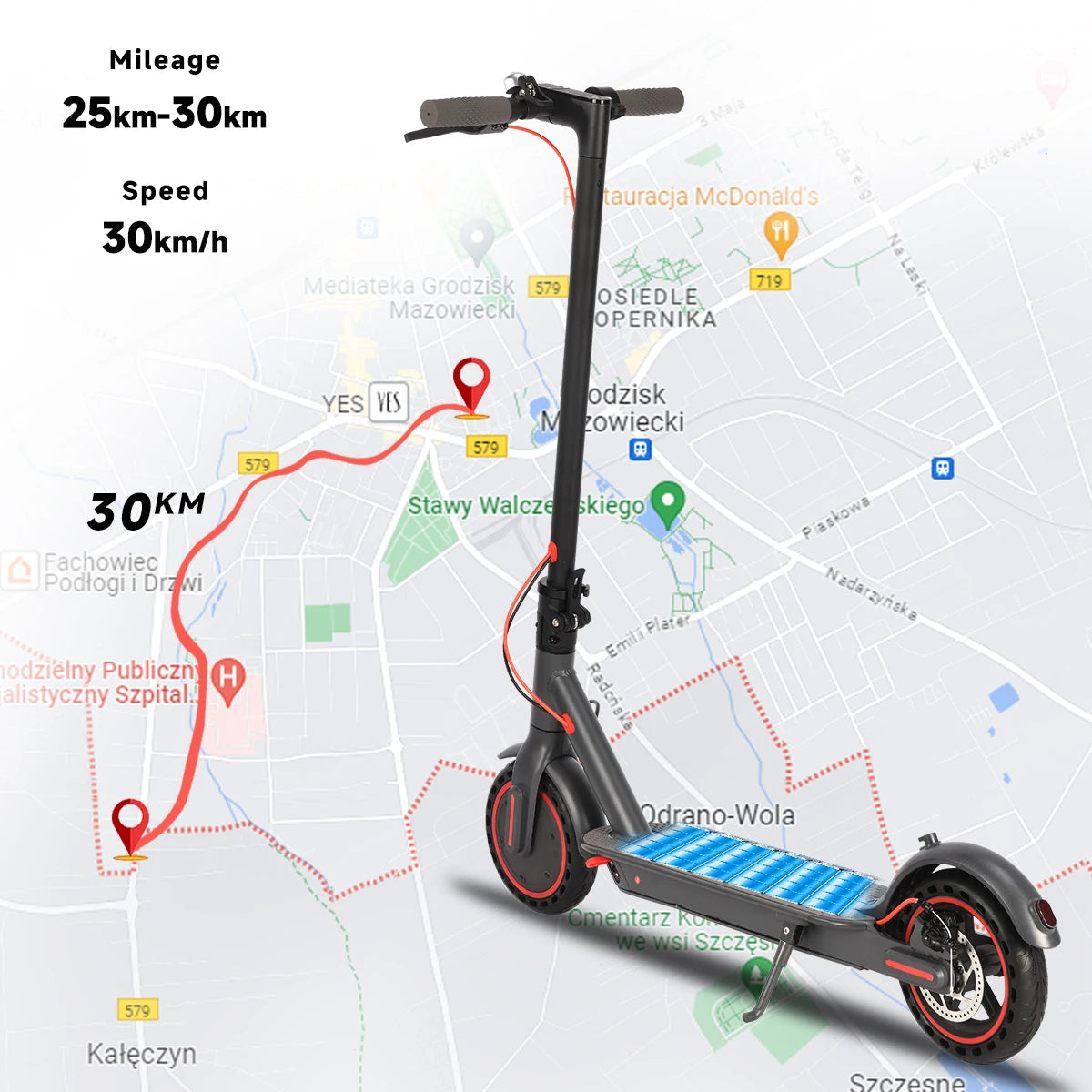 350W Adult Electric Scooter – 36V 30km Long Range