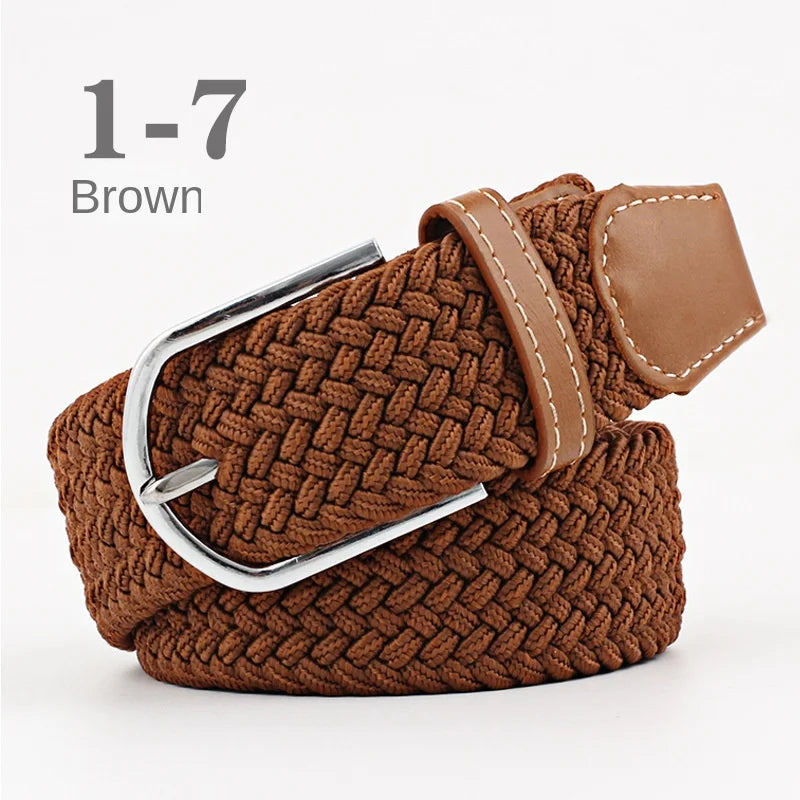 Unisex Colorful Canvas Belt – 107/120cm Casual Luxury Nylon Girdle for Men & Women