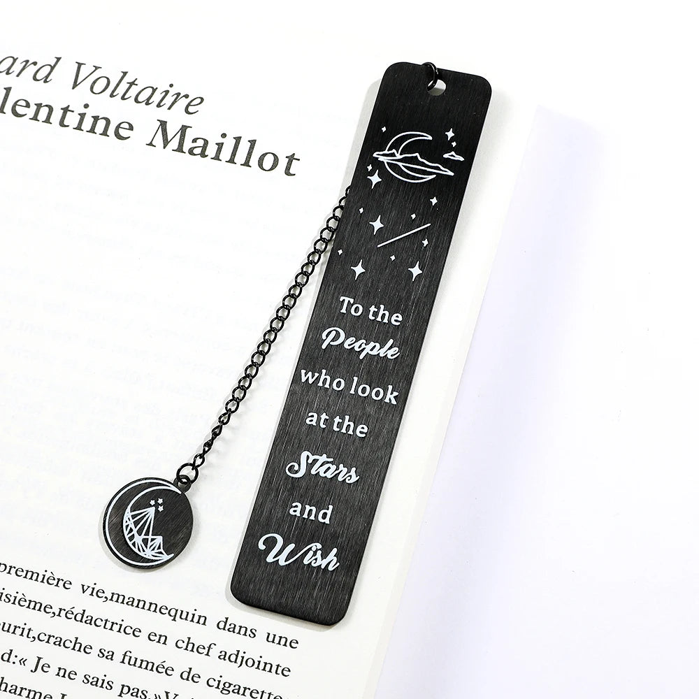 Stainless steel bookmarks designed for students, Kawaii book accessories for returning to school as learning stationery