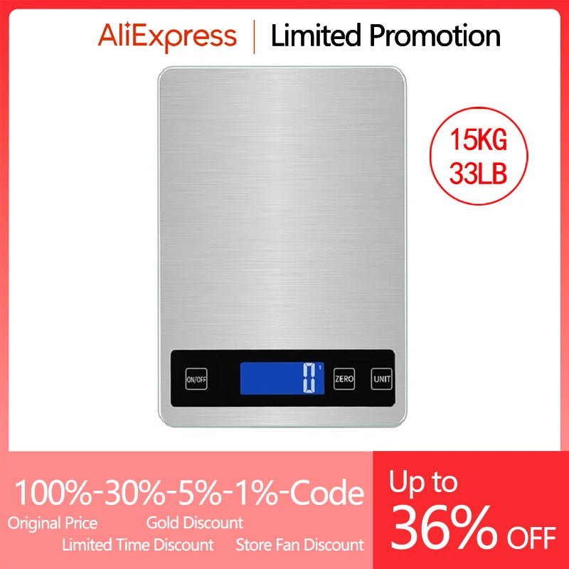 Digital Kitchen Scale 5kg – Smart Nutrition Food Scale