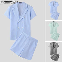 Men’s Striped Two-Piece Set