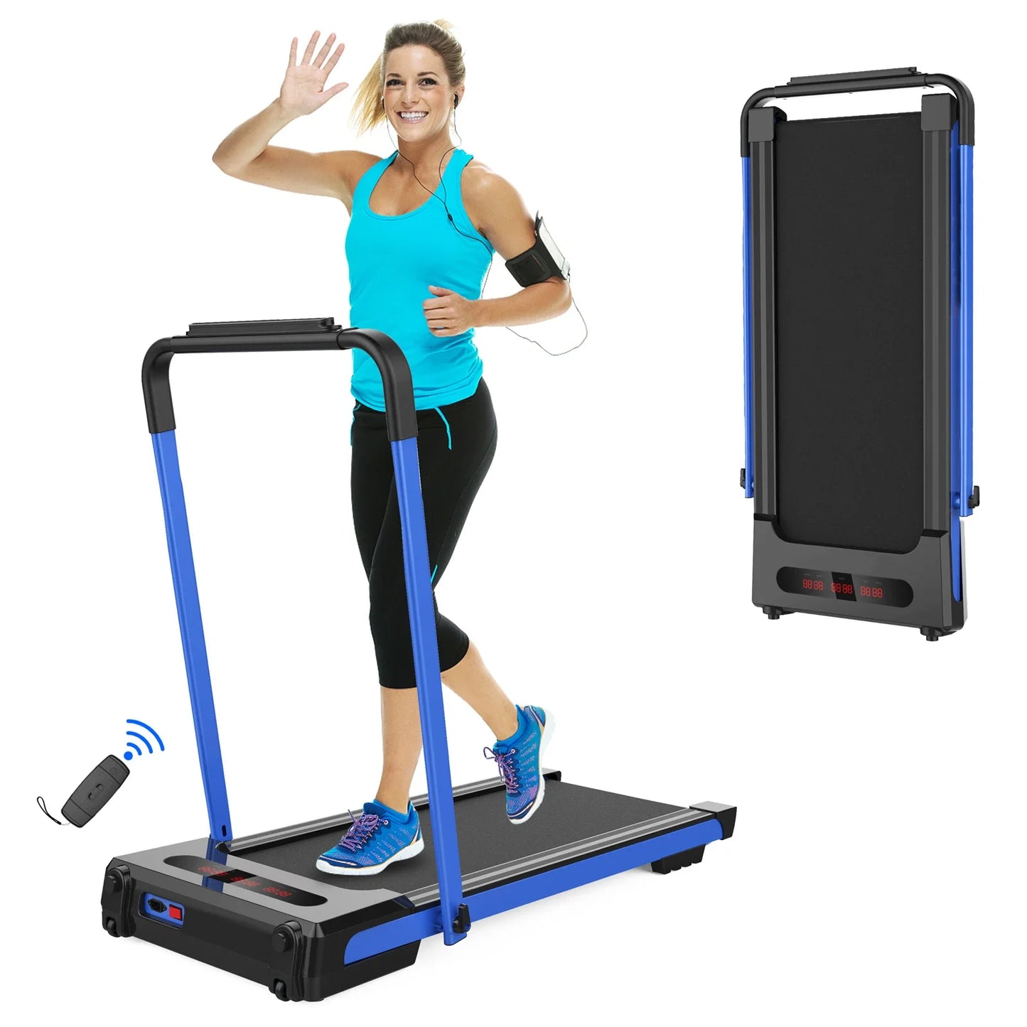 Foldable Electric Walking Machine – Home Treadmill 2.5HP