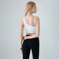 Sports Bra for Women, Shock-absorbing and Anti Sagging Bra, Worn Externally with Chest Cushion, Sloping Shoulder, Fitness Dance