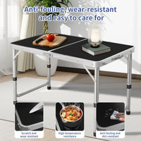 Portable Folding Camping Table with Adjustable Height