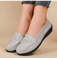 Women's Flat Shoes Fashion Outdoor Loafers For Women Comfortable Moccasins Genuine Leather Shoes For Woman Footwear
