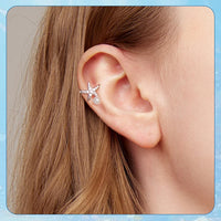 Bamoer 925 Silver Mermaid & Starfish Ocean Hoop Earrings