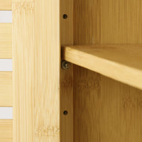 Wall Mounted Bathroom Cabinet Storage Shelf Bamboo Medicine Cabinet
