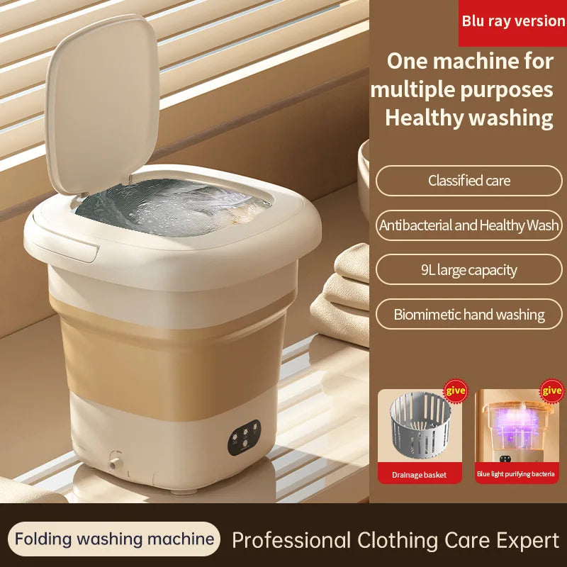 Folding Portable Washing Machine with Spin Dryer