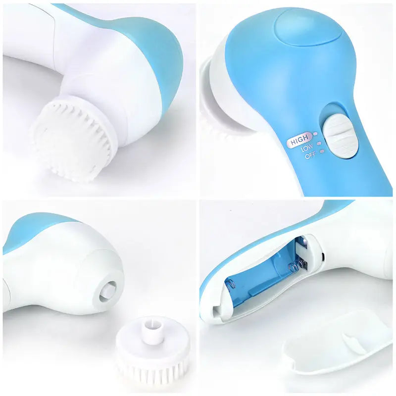 5-in-1 Electric Facial Cleansing Brush – Skin Care Massager