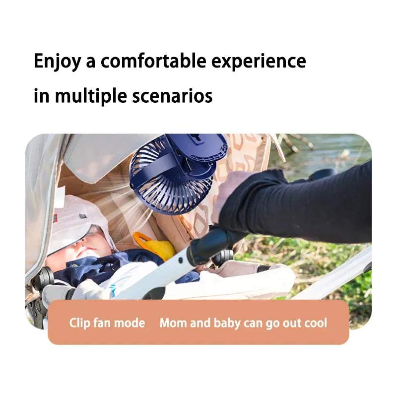 Xiaomi Youpin Clip-on Fan 5 Speed Quiet Rechargeable Desktop Portable Air Circulator Wireless Fan With LED Light Camping Home