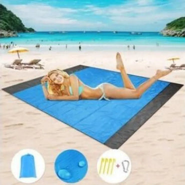 Camping Mat with 4 Foldable Stakes Waterproof Travel & Blanket