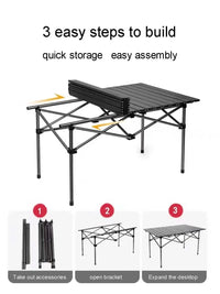 Portable Folding Camping Table for Outdoor BBQ & Picnic