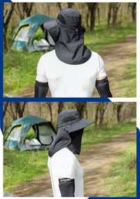 Men’s Panama Sun Hat with Neck & Face Cover