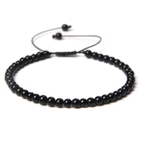4MM Natural Stone Beaded Bracelet – Adjustable Unisex Quartz