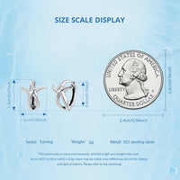 Bamoer 925 Silver Mermaid & Starfish Ocean Hoop Earrings