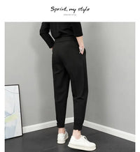 Men High Waist Casual Loose Spring Summer Pants