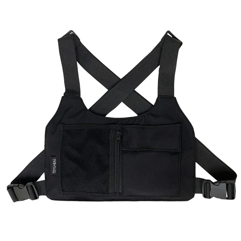 Unisex Hip-Hop Chest Rig Bag – Tactical Streetwear Vest