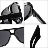 SO&EI Retro Double Bridges Pilot Women Sunglasses Fashion Candy Color Shades UV400 Trending Men Leopard Sun Glasses
