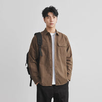 Men’s Cotton Work Shirt Jacket – Autumn Outdoor Safari Style