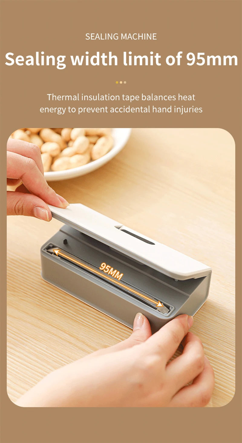 Plastic Bags Sealer Mini Sealing Machine Rechargeable Mini Heat Bag Sealer Food Packaging Sealing Machine Portable Bags Sealer