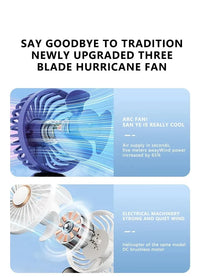 USB Handheld Mini Fan Foldable Portable Neck Hanging Fans 5 Speed USB Rechargeable Fan with Phone Stand and Display Screen