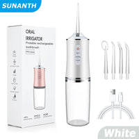 220ML Portable Oral Irrigator – USB Rechargeable Water Flosser