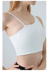 Sports Bra for Women, Shock-absorbing and Anti Sagging Bra, Worn Externally with Chest Cushion, Sloping Shoulder, Fitness Dance