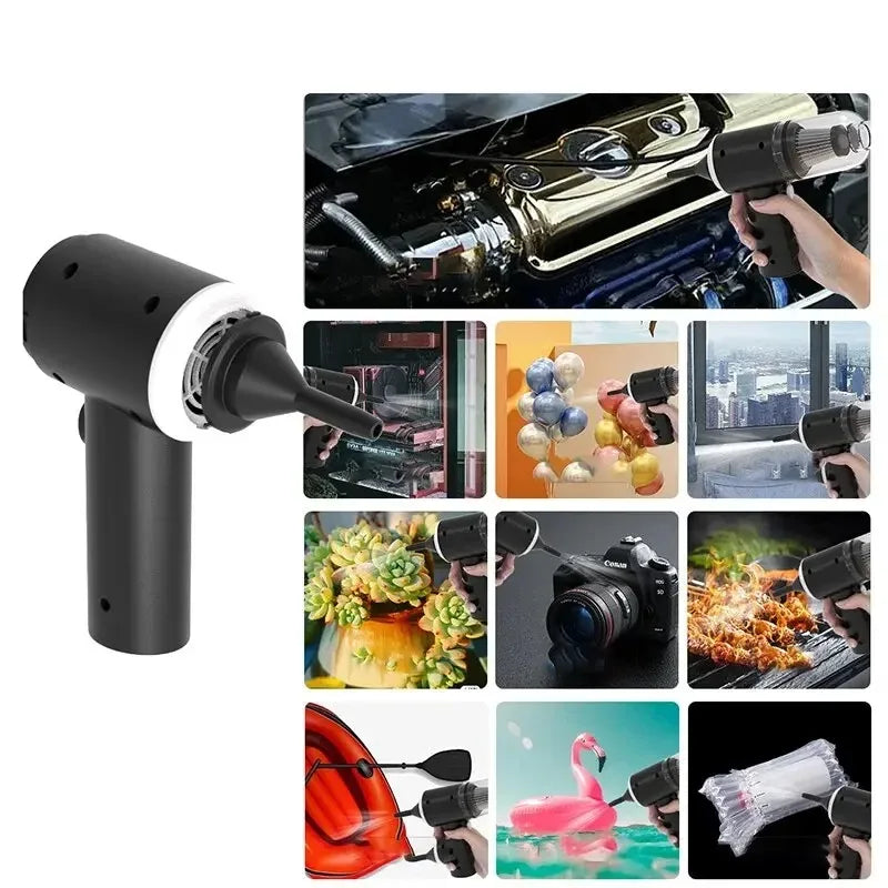 9000Pa Wireless Car Vacuum Cleaner USB Rechargeable Mini Wet & Dry Handheld