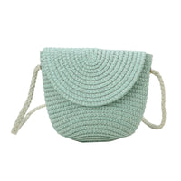 Girls’ Woven Straw Crossbody Shoulder Messenger Bag