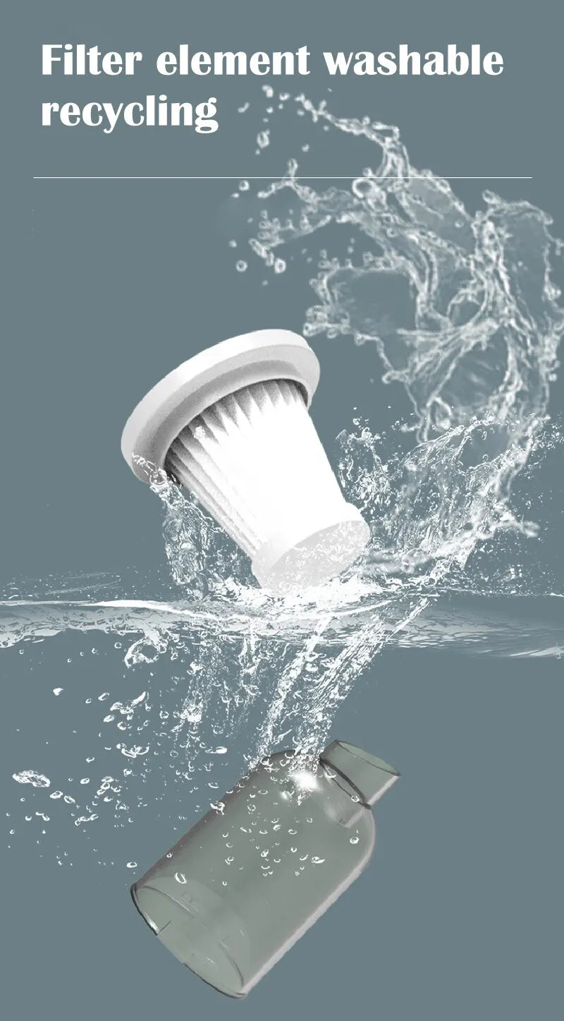 9000Pa Wireless Car Vacuum Cleaner USB Rechargeable Mini Wet & Dry Handheld