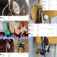 Sausage Dog Bear Keychain Braided Rope Baseball Bread Bead Pendant Mobile Bag Bag Fashion Accessories New Year Gift For Girl Kid