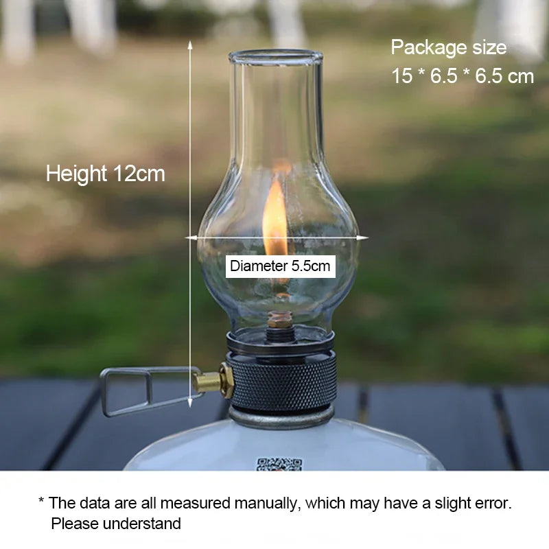Portable Camping Gas Lamp Outdoor Candle Light for Hiking