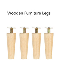 Solid Wood Furniture Legs Kit 8/15/20cm Height Furniture Feet Sloping Cone Sofa Bed Cabinet Table and Chair Replacement Sofa Leg