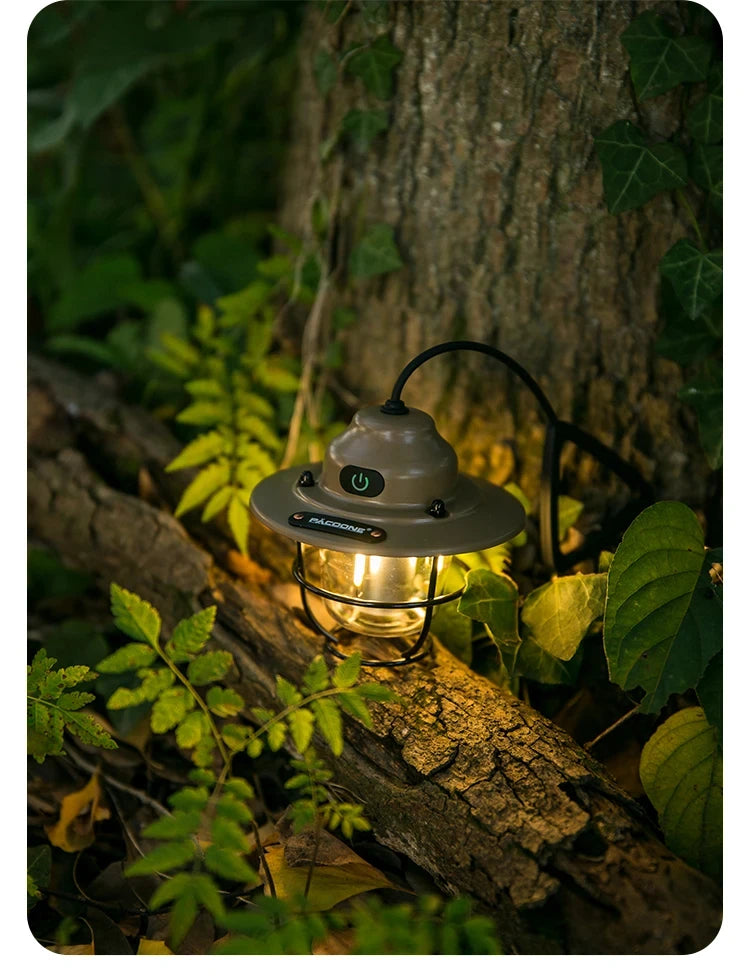 Modern Outdoor Camping Lamp – Dimmable Rechargeable Lantern