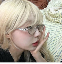 Oval Bling Sunglasses – Metal Frame Fashion Eyewear