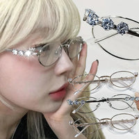 Oval Bling Sunglasses – Metal Frame Fashion Eyewear