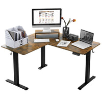 Electric L-Shaped Sit Stand Desk – 140x120cm Adjustable