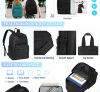 School Backpack,Two Compartments Daypack Bookbag Schoolbag for High School Teen Boy Girls/College/Work/Men Women