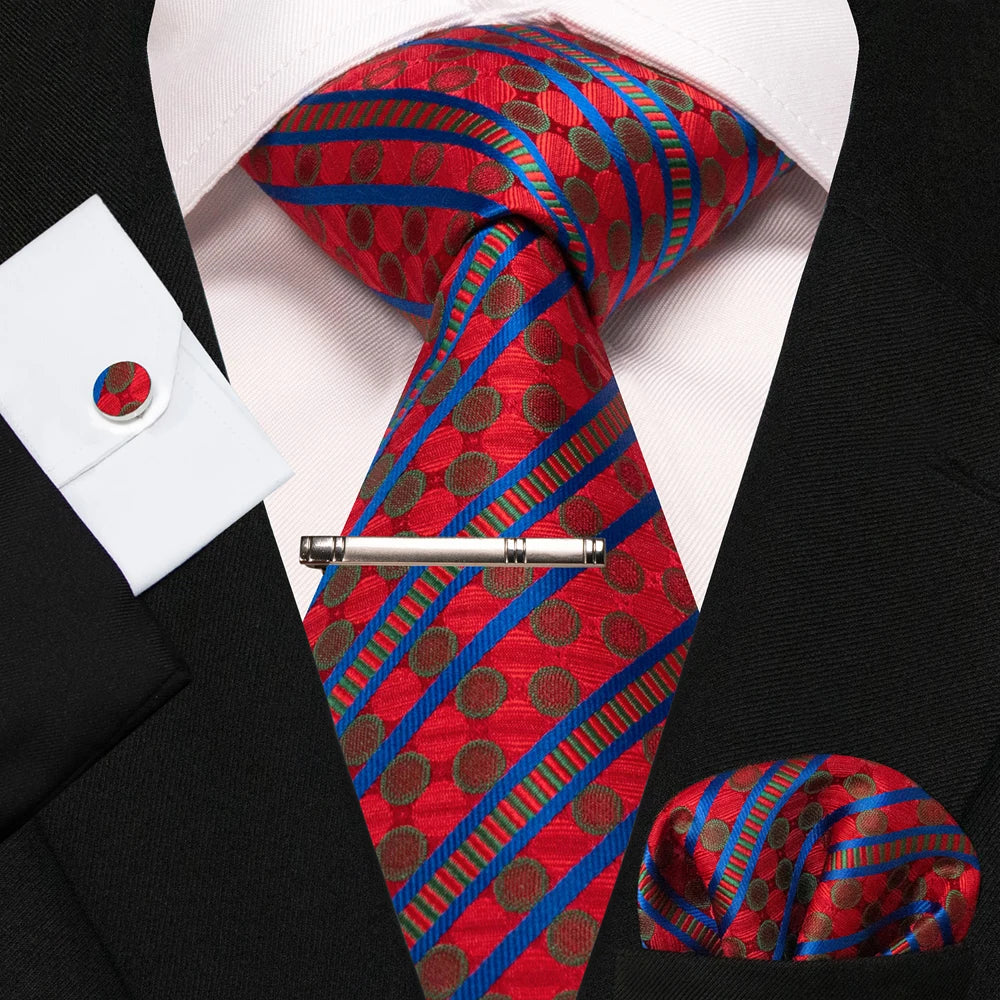 8cm Silk Men’s Tie Set with Pocket Square