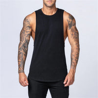 Men’s Cotton Gym Tank Top – Sleeveless Fitness Muscle Vest