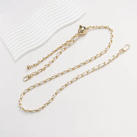 PU Leather Metal Chain Accessories Crossbody Shoulder Portable Wrist Bag Chain Strap Replacement Luggage Accessories Versatile