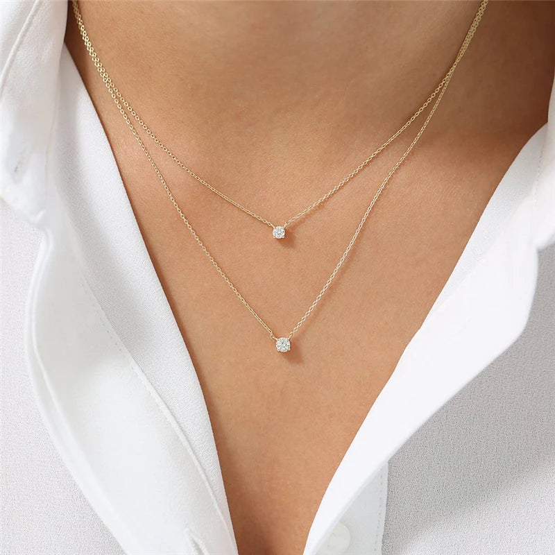 Canner 925 Silver Zircon Pendant Necklace Women’s Jewelry