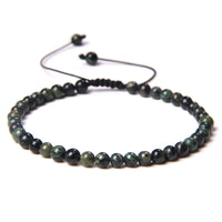 4MM Natural Stone Beaded Bracelet – Adjustable Unisex Quartz