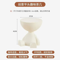 Modern Cartoon Edge Coffee Side Table with Storage