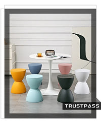 Nordic Round Ottoman Pouf – Living Room Coffee Side Table