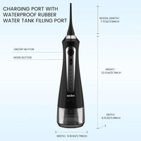 Sejoy Water Dental Flosser Oral Irrigator 8 Jet Tips 5 Modes IPX7 Waterproof  Portable Cordless Teeth Cleaner for Home&Travel