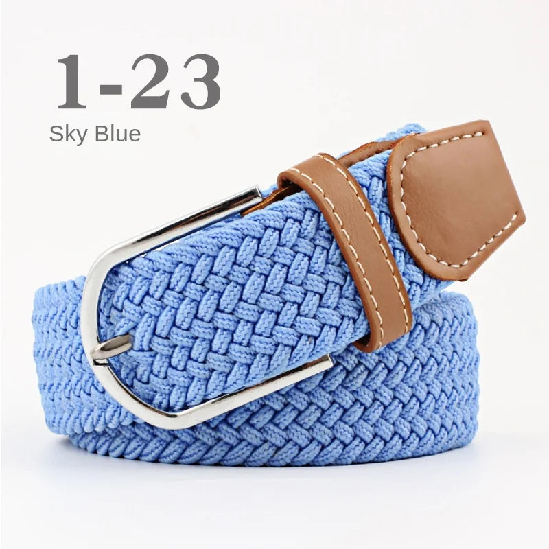Unisex Colorful Canvas Belt – 107/120cm Casual Luxury Nylon Girdle for Men & Women
